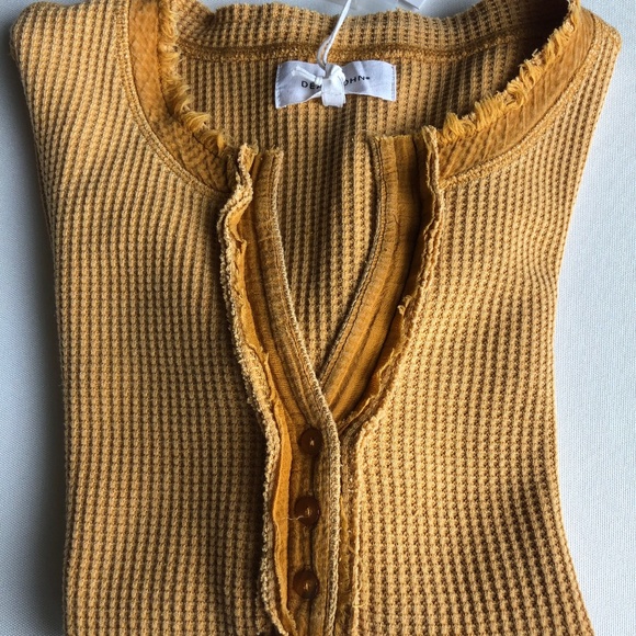 DEAR JOHN WOMEN’S THERMAL WAFFLE KNIT TOP, SIZE LARGE, NEW WITH TAGS - Picture 2 of 8